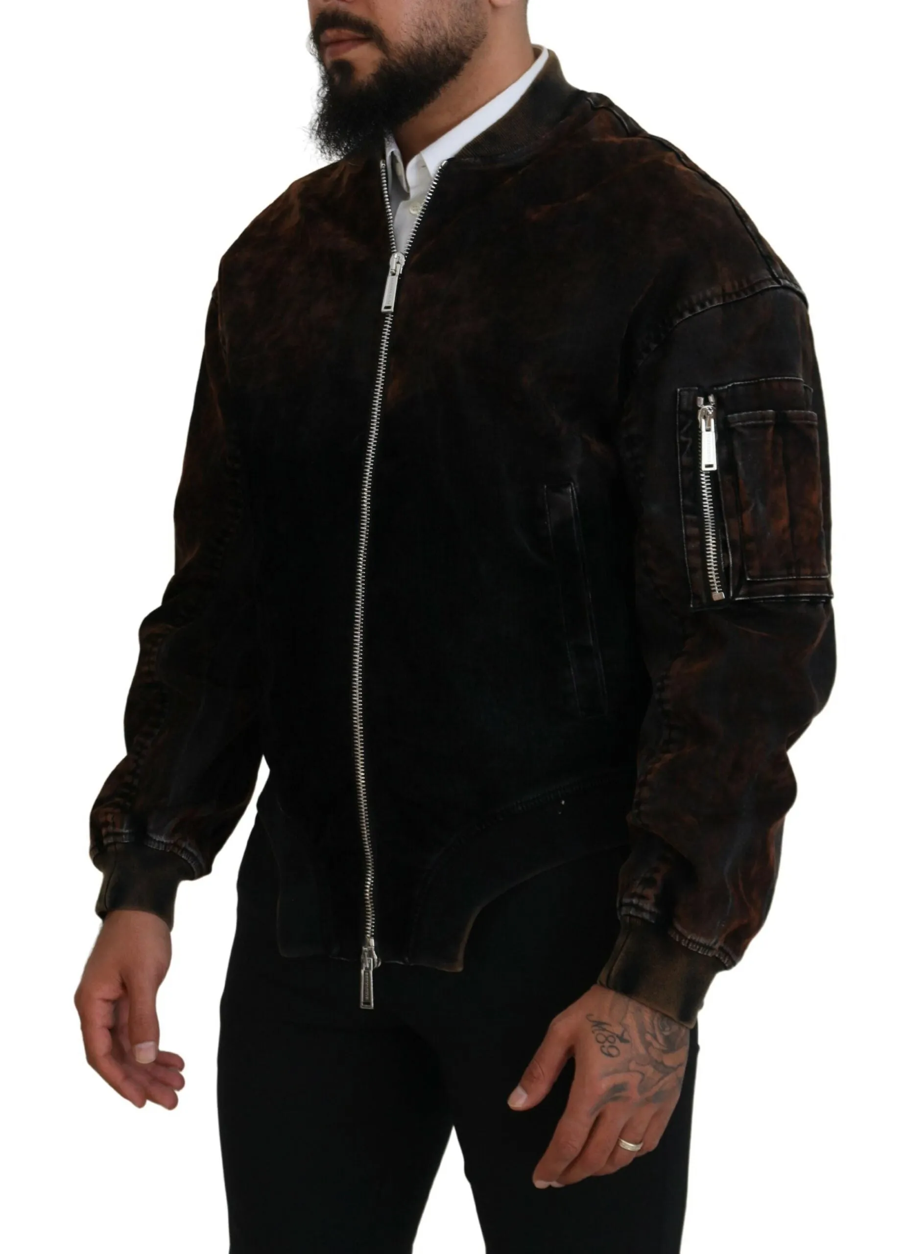 Dsqua²  Cotton Bomber Zipper Pocket Sleeves Men's Jacket