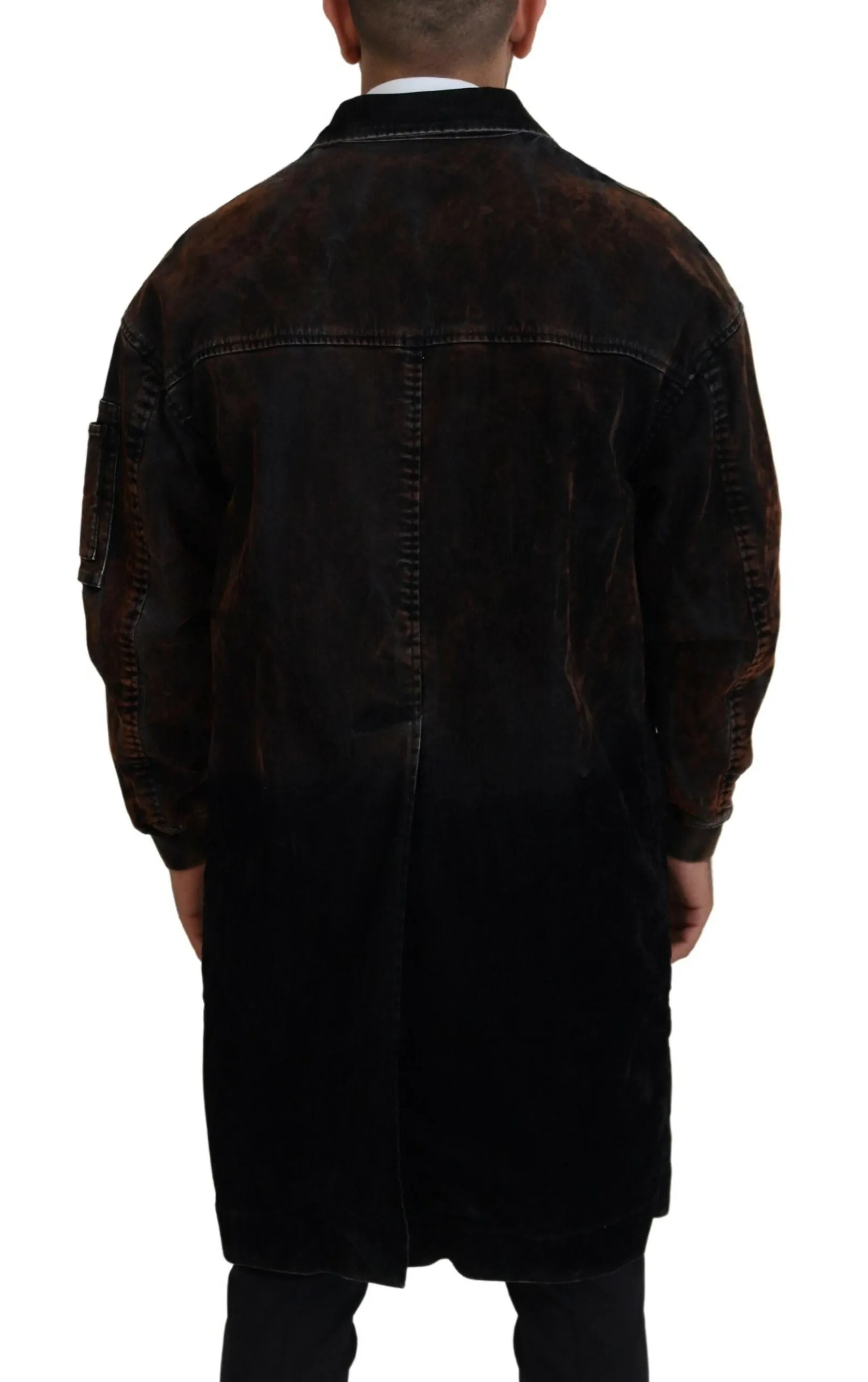 Dsqua²  Full Button Men Long Coat Cotton Men's Jacket
