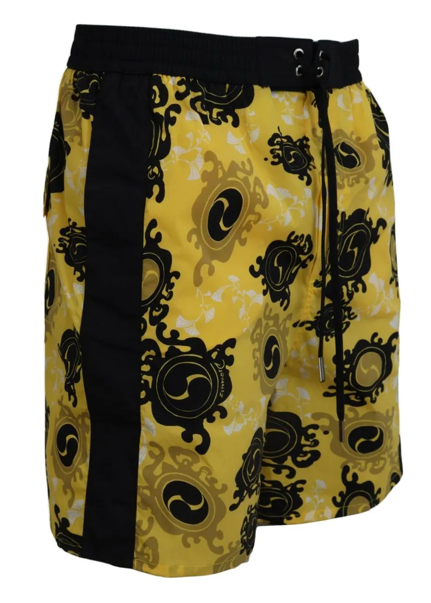 Dsqua²   Printed Men Beachwear Shorts Men's Swimwear