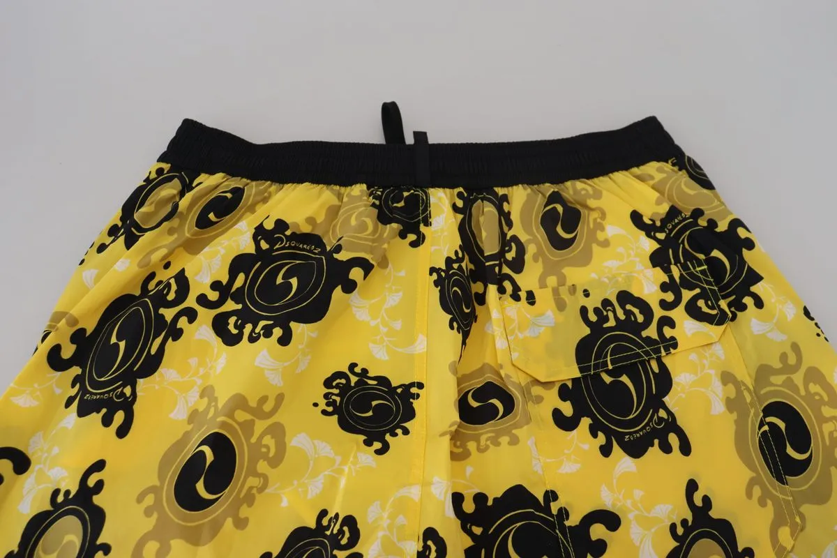 Dsqua²   Printed Men Beachwear Shorts Men's Swimwear