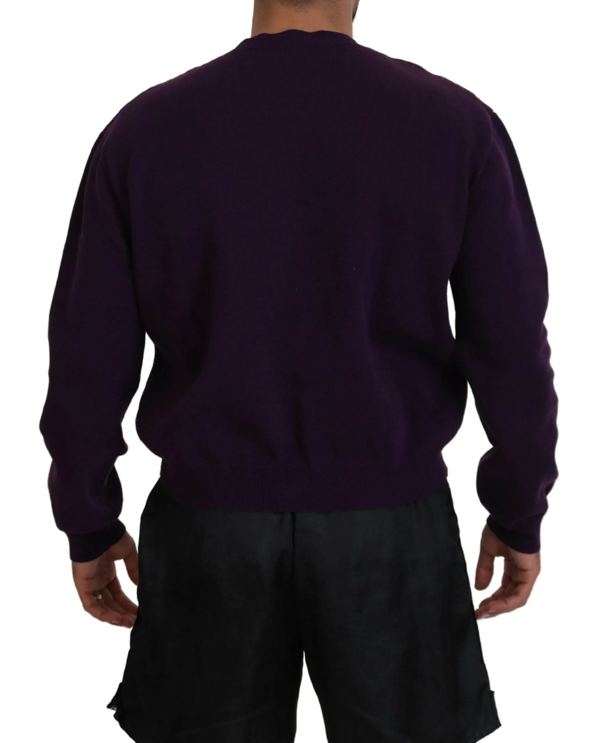 Dsquared² Cotton Printed Men Pullover Men's Sweater (Pre-Owned)