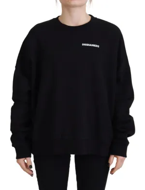 Dsquared² Cotton Printed Women Long Sleeve Women's Sweater (Pre-Owned)