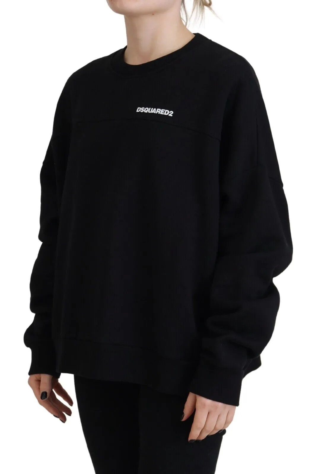Dsquared² Cotton Printed Women Long Sleeve Women's Sweater (Pre-Owned)