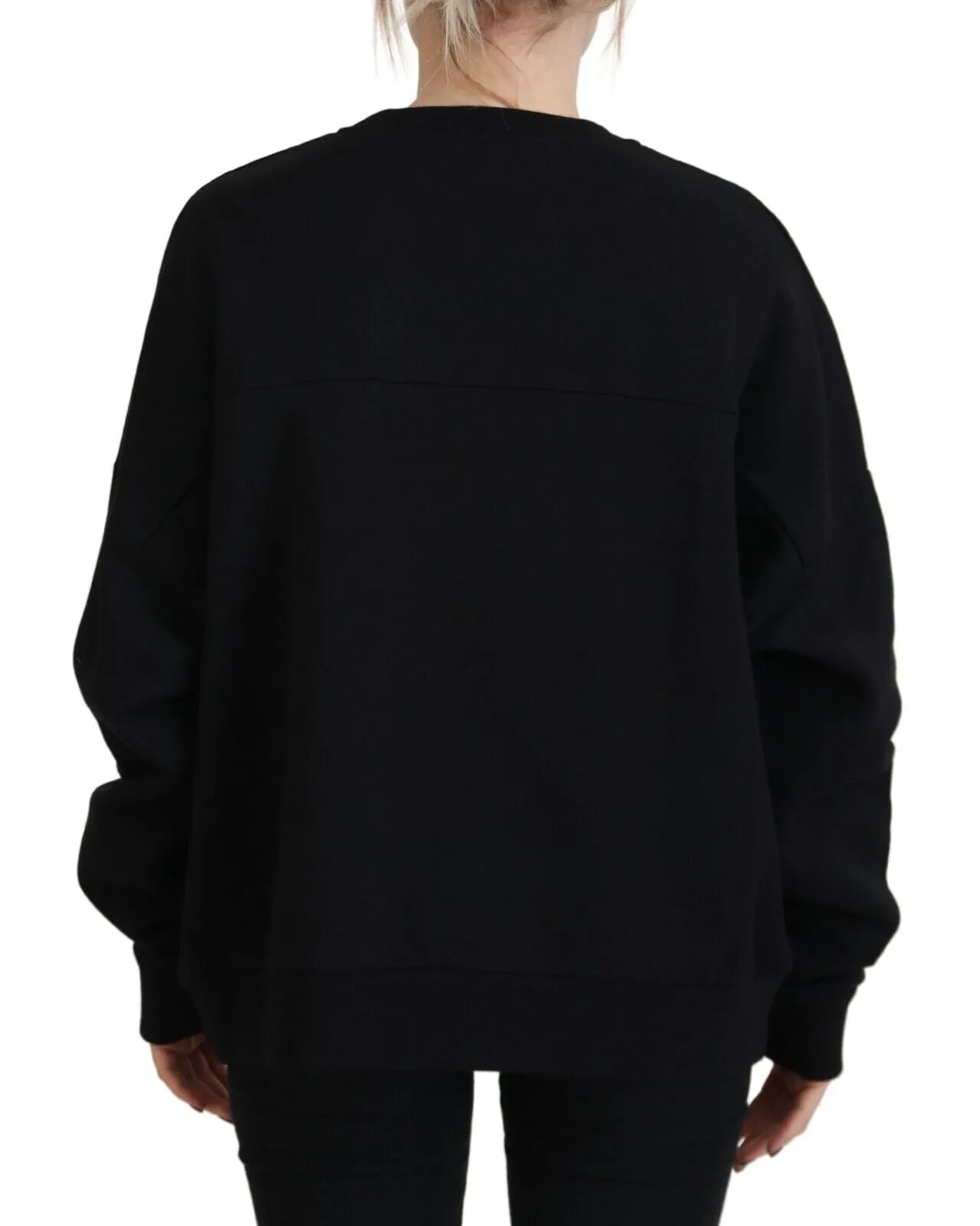 Dsquared² Cotton Printed Women Long Sleeve Women's Sweater (Pre-Owned)