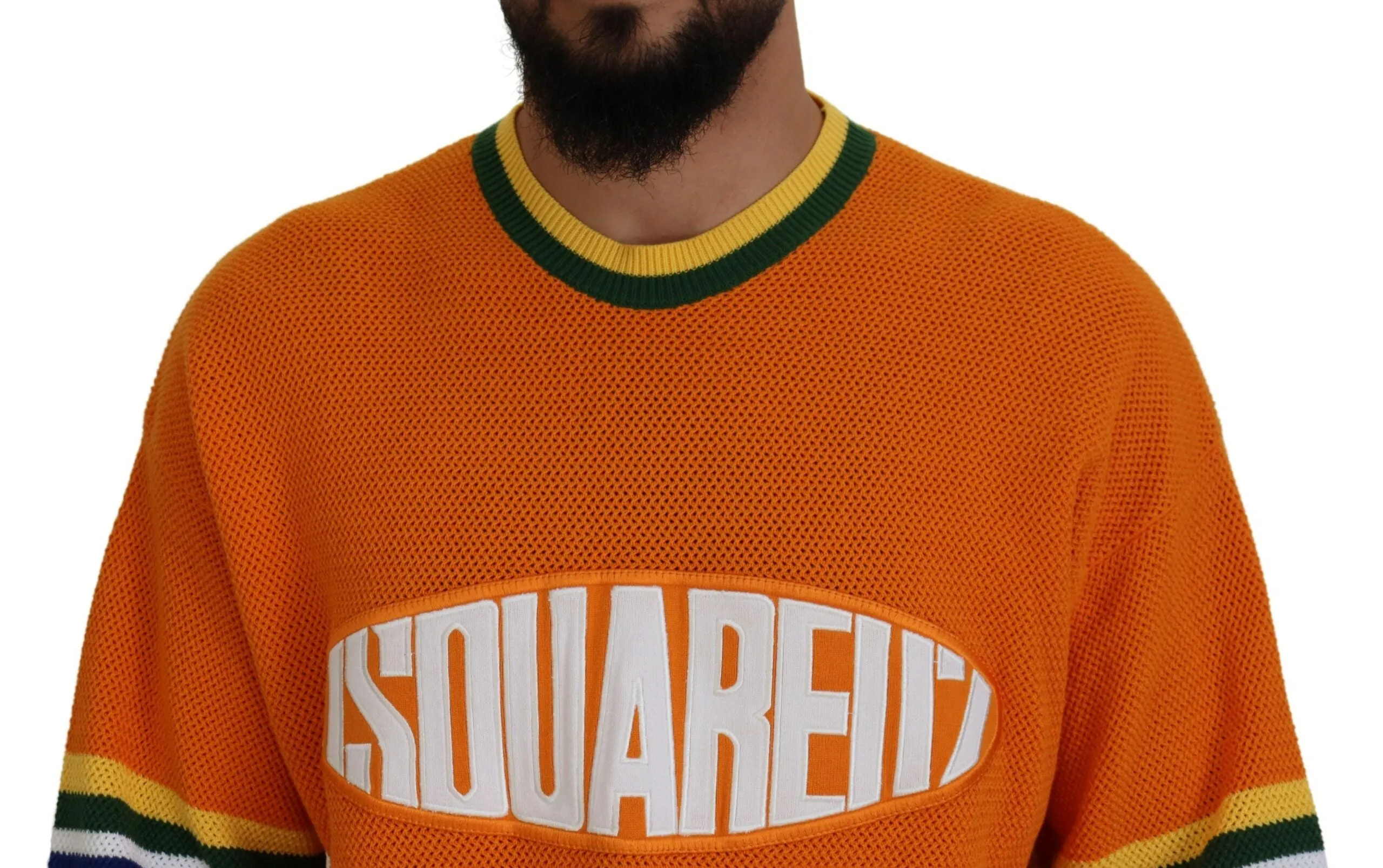 Dsquared² Printed Long Sleeves Men Pullover Men's Sweater (Pre-Owned)