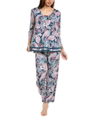 Ellen Tracy 2pc Top & Pant Pajama Set