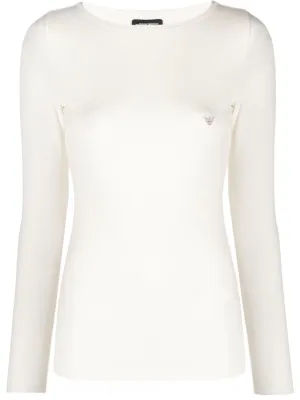 Emporio Armani logo-embellished long-sleeved T-shirt