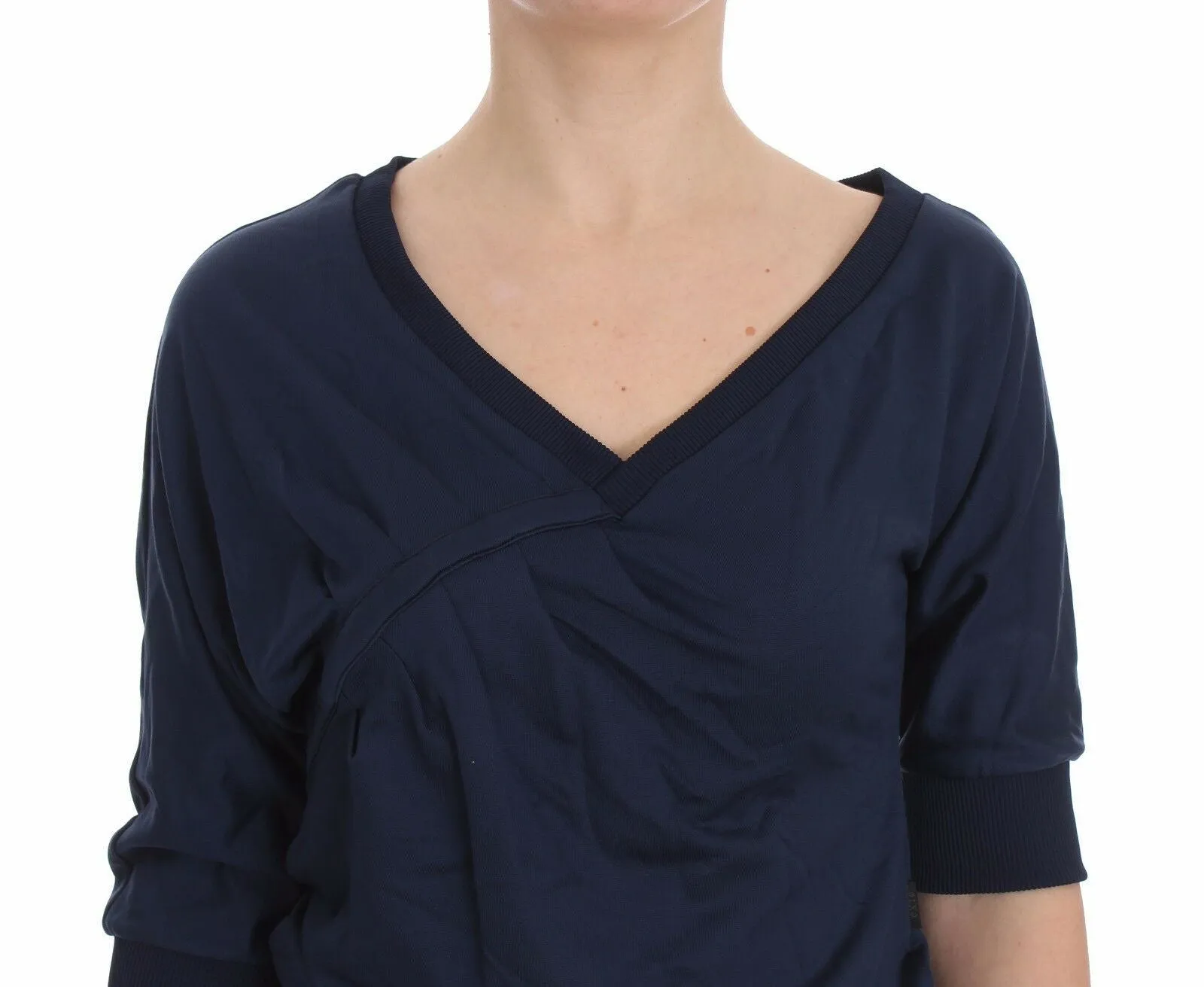Exte  Cotton Top Pullover Deep V-neck Women Women's Sweater