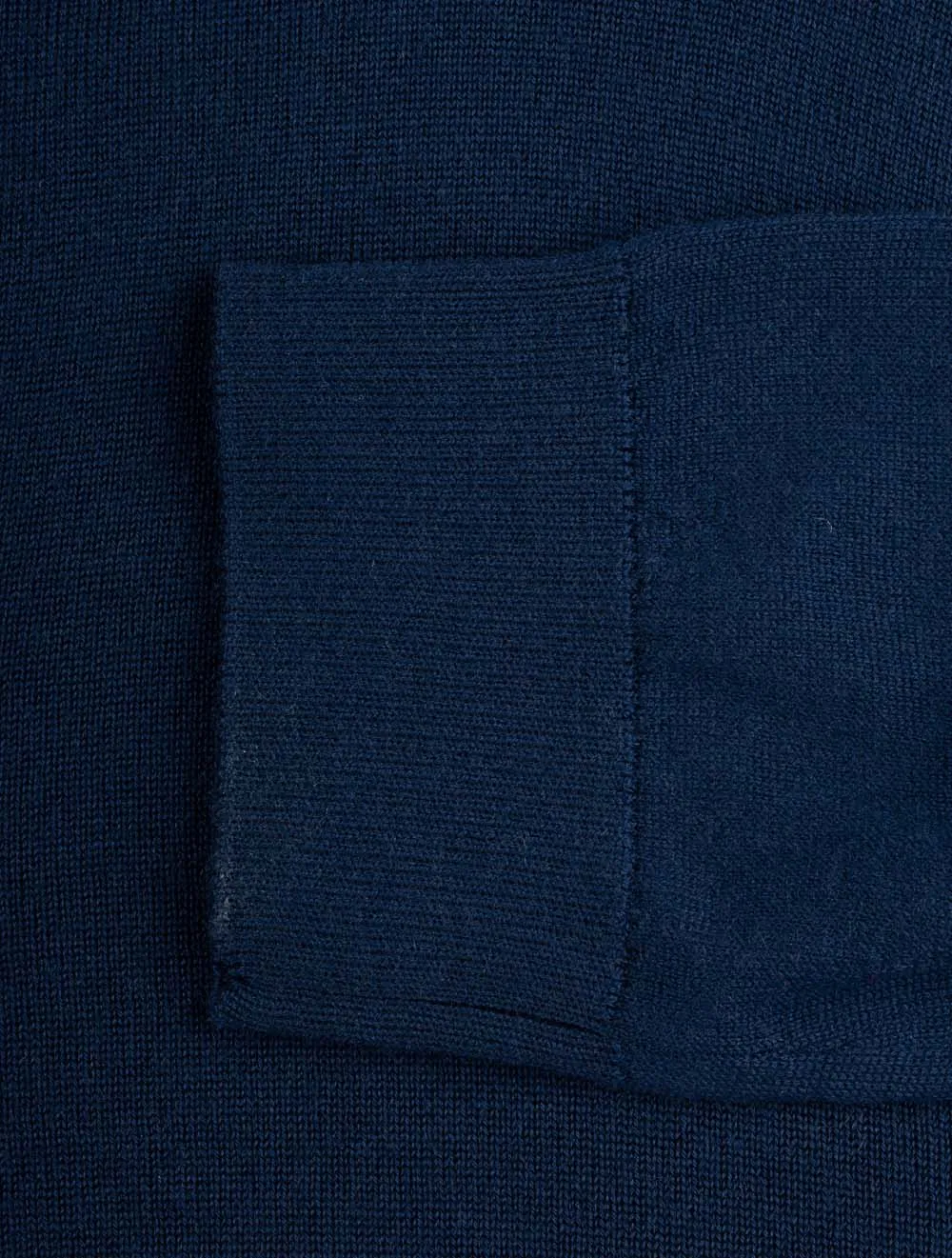 Extra Fine Merino Wool Half Zip Marine