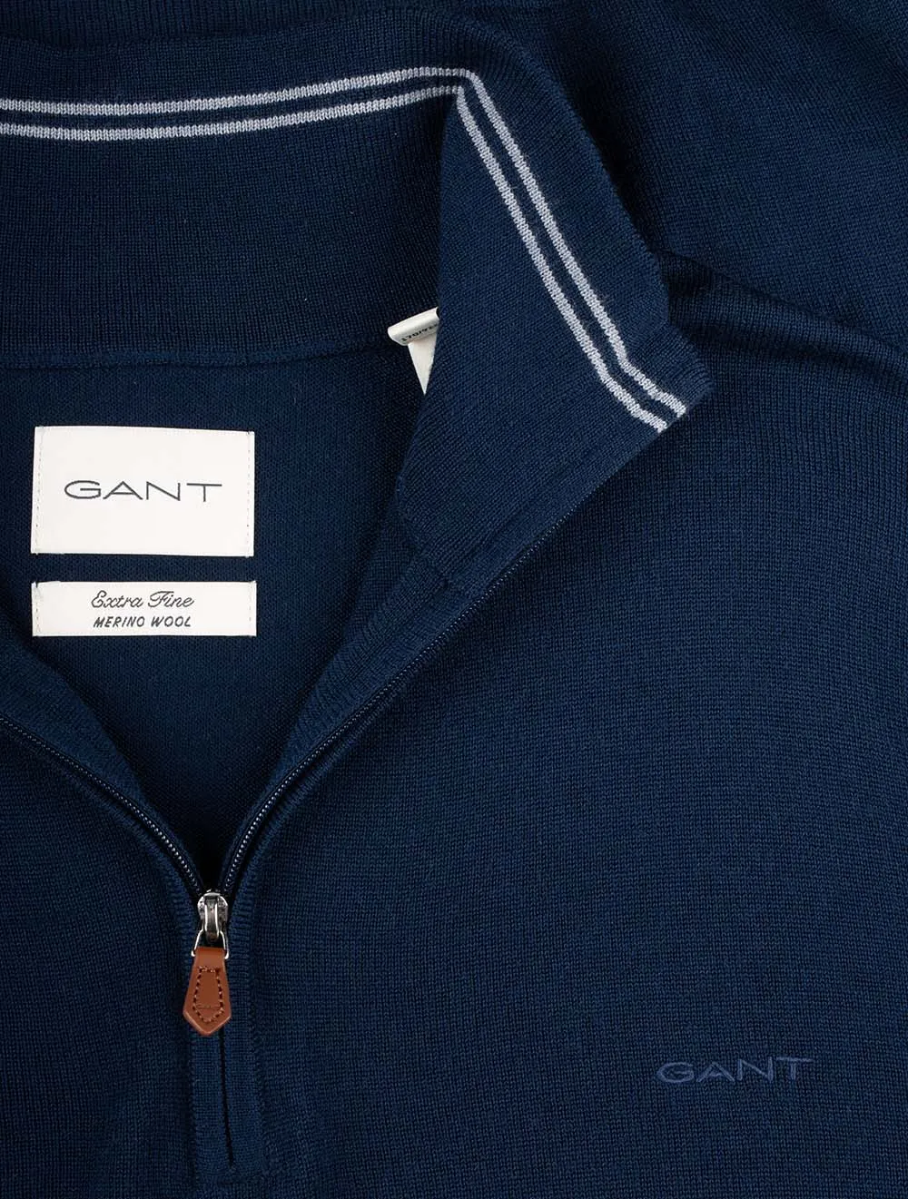 Extra Fine Merino Wool Half Zip Marine