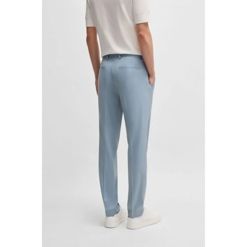 Extra-slim-fit trousers in wool stretch poplin