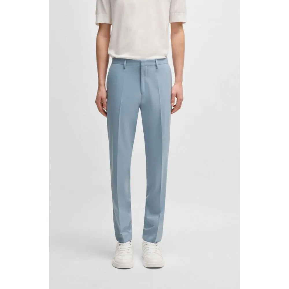 Extra-slim-fit trousers in wool stretch poplin