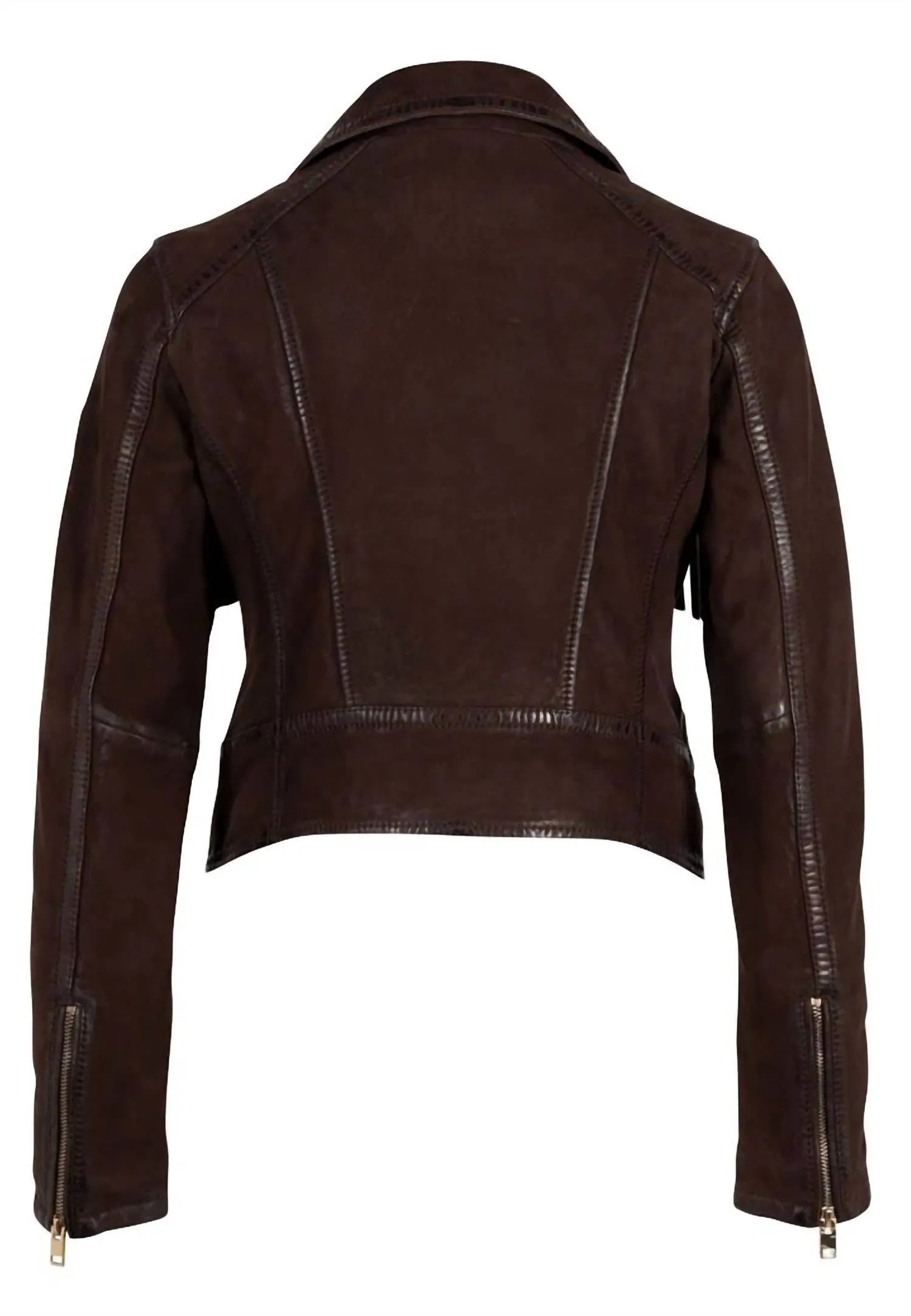 Fanny Leather Jacket In Dark Brown