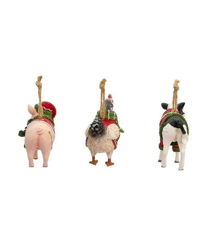 Farm Animal with Scarf and Sweater - Single, Various Species