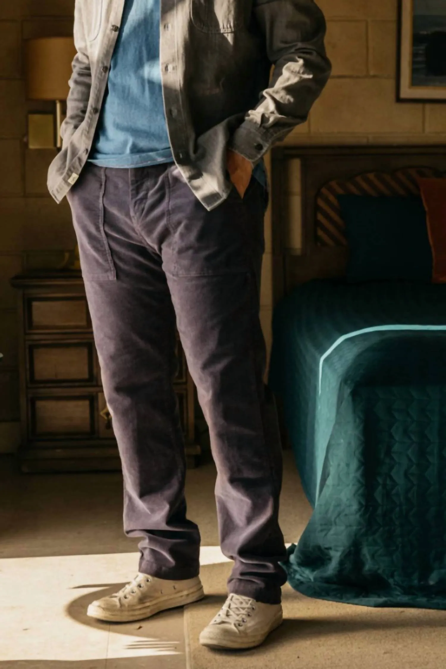Fatigue Pants 16W Corduroy Pants In Charcoal
