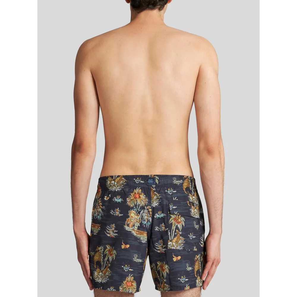 FIGURATIVE PATTERN SWIM SHORTS