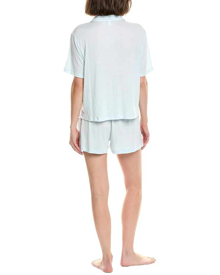 Flora by Flora Nikrooz 2pc Crinkle Top & Short Set