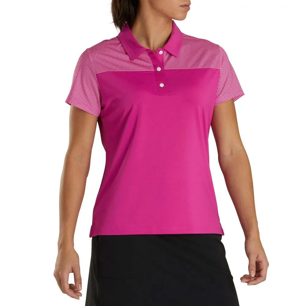 FootJoy Dot Print Yoke Golf Polo 2020 Women