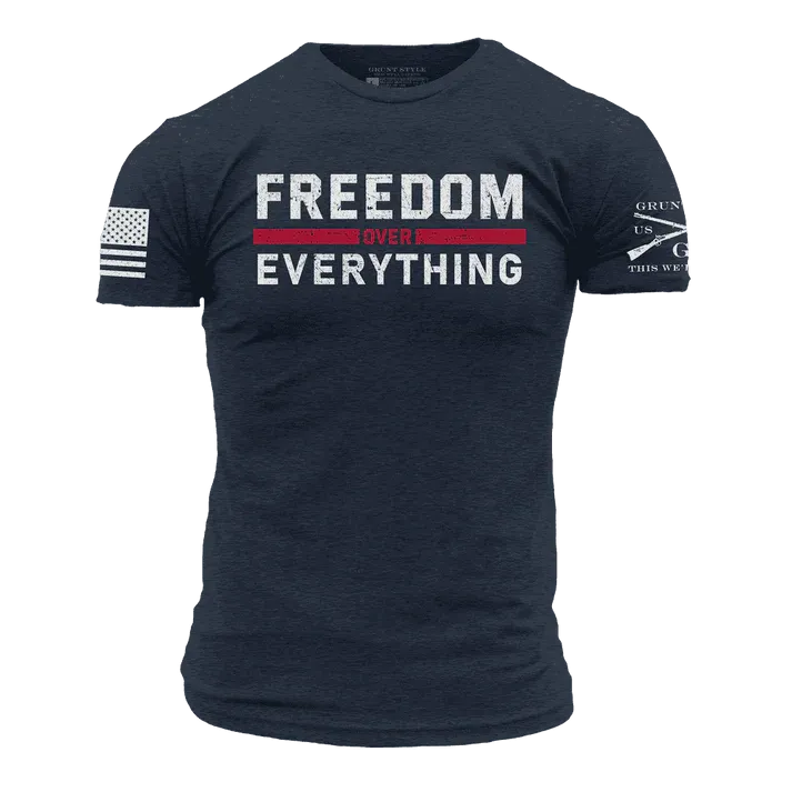 Freedom Over Everything T-Shirt - Midnight Navy
