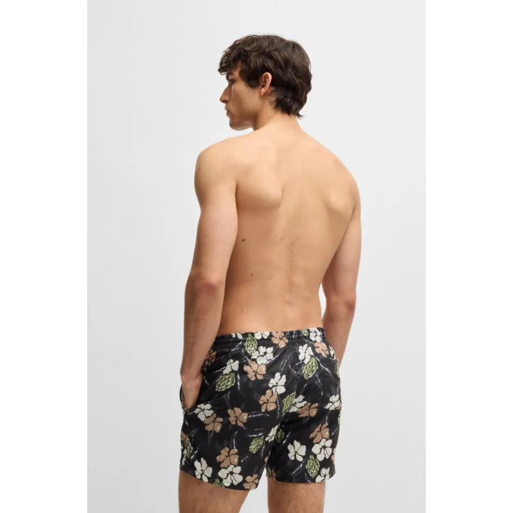 Fully lined swim shorts with seasonal print