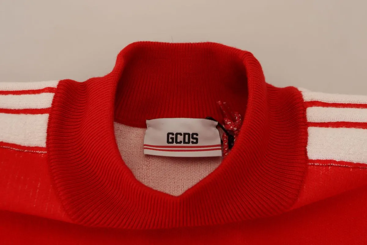 GCDS  Wool Logo Printed Crew Neck Men Pullover Men's Sweater