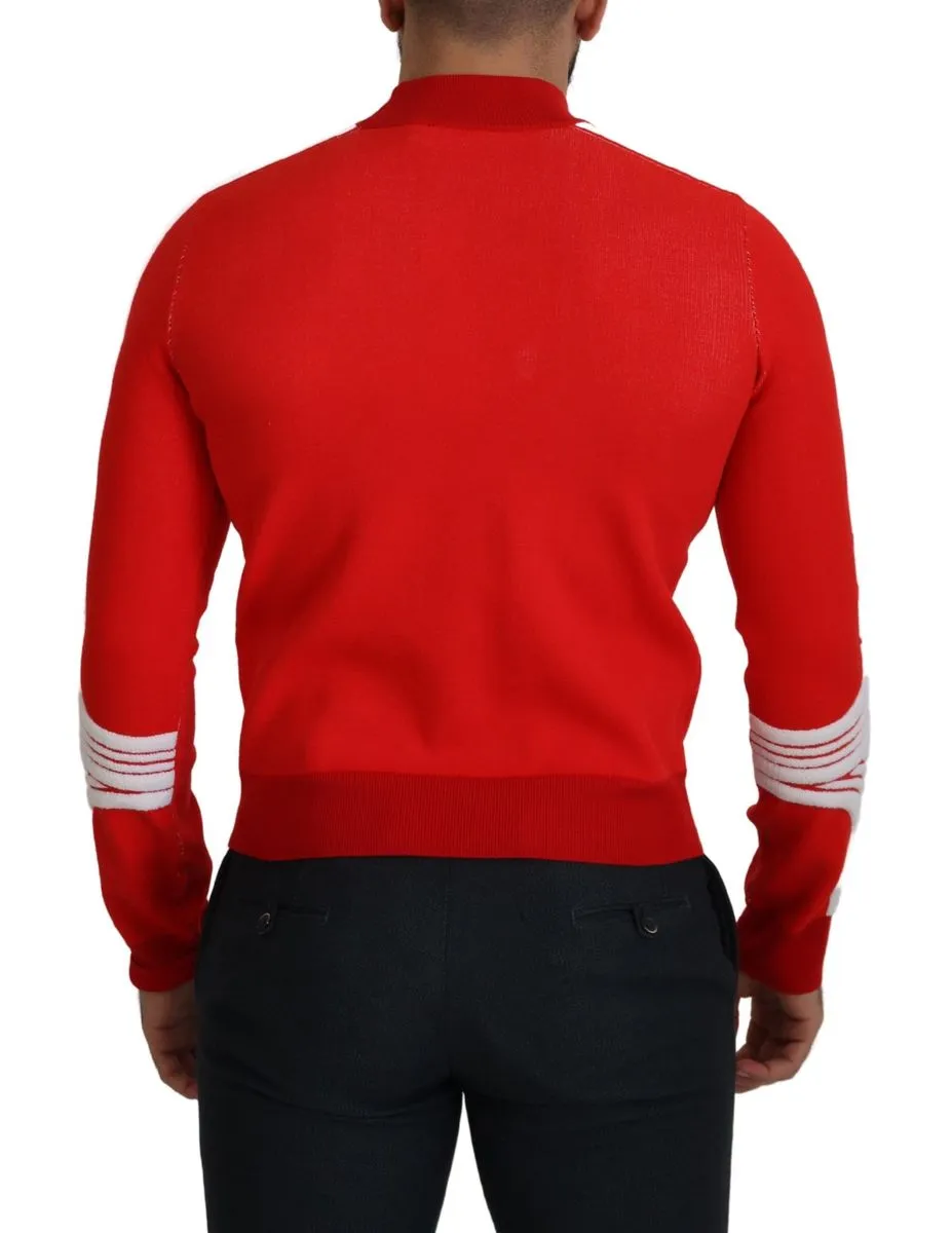 GCDS  Wool Logo Printed Crew Neck Men Pullover Men's Sweater