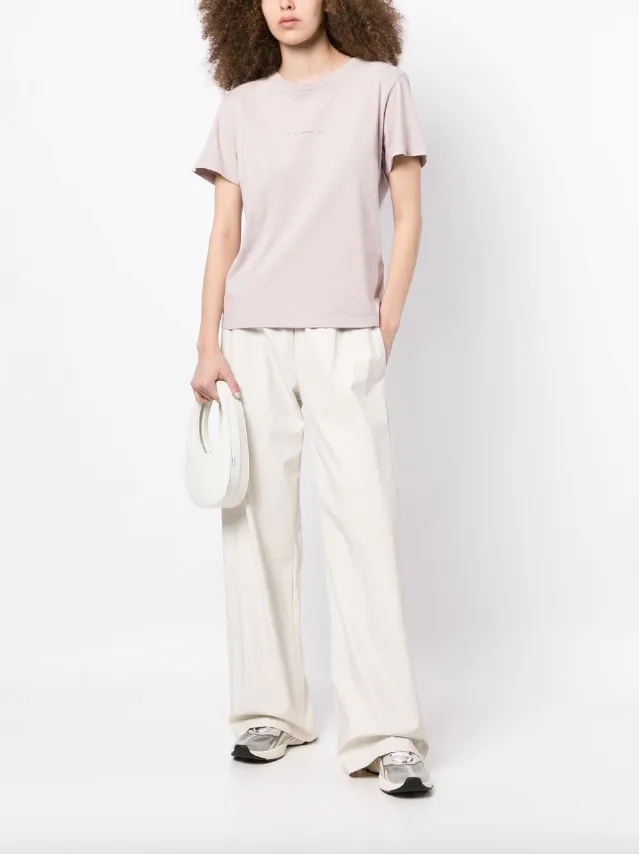 Golden Goose Pale pink T-shirt with lettering on the front