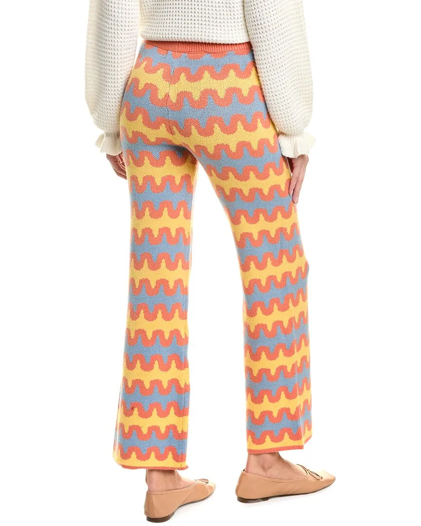 Gracia Crochet Knit Ribbed Wide Leg Pant