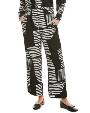 Gracia Mismatch Line Pattern Pajama Pant