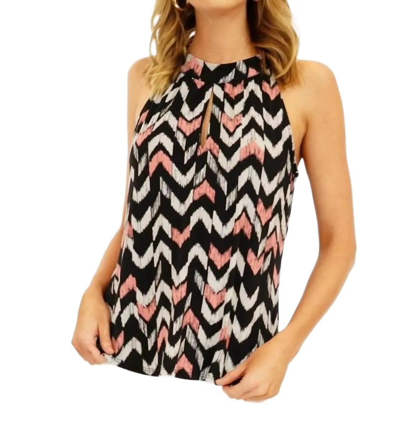 Halter Keyhole Tank In Yvette