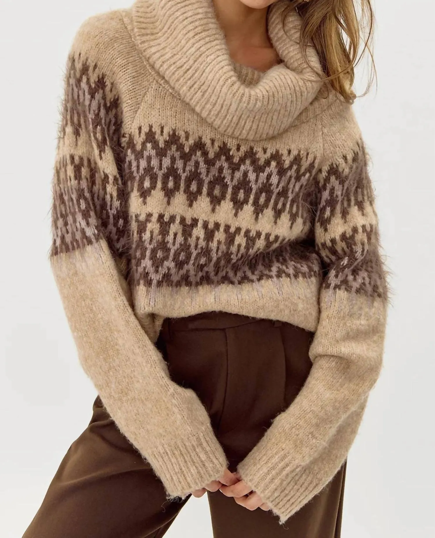 Harris Sweater In Camel Brown