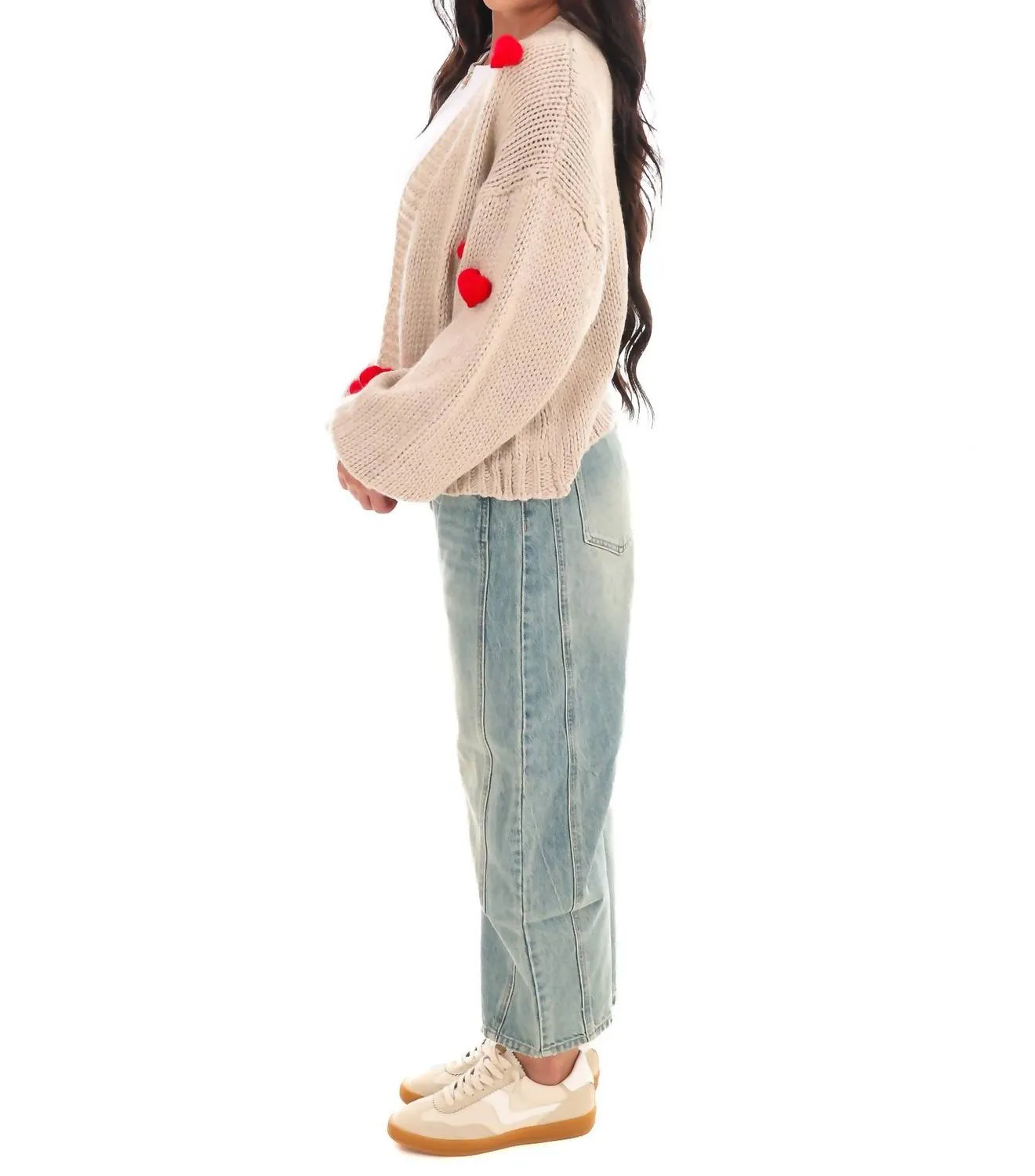 Heartfelt Knit Cardigan In Sand