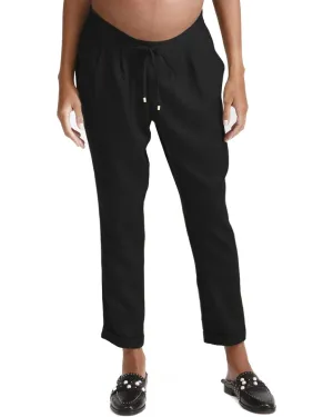 Ingrid & Isabel Maternity Tapered Linen-Blend Ankle Pant