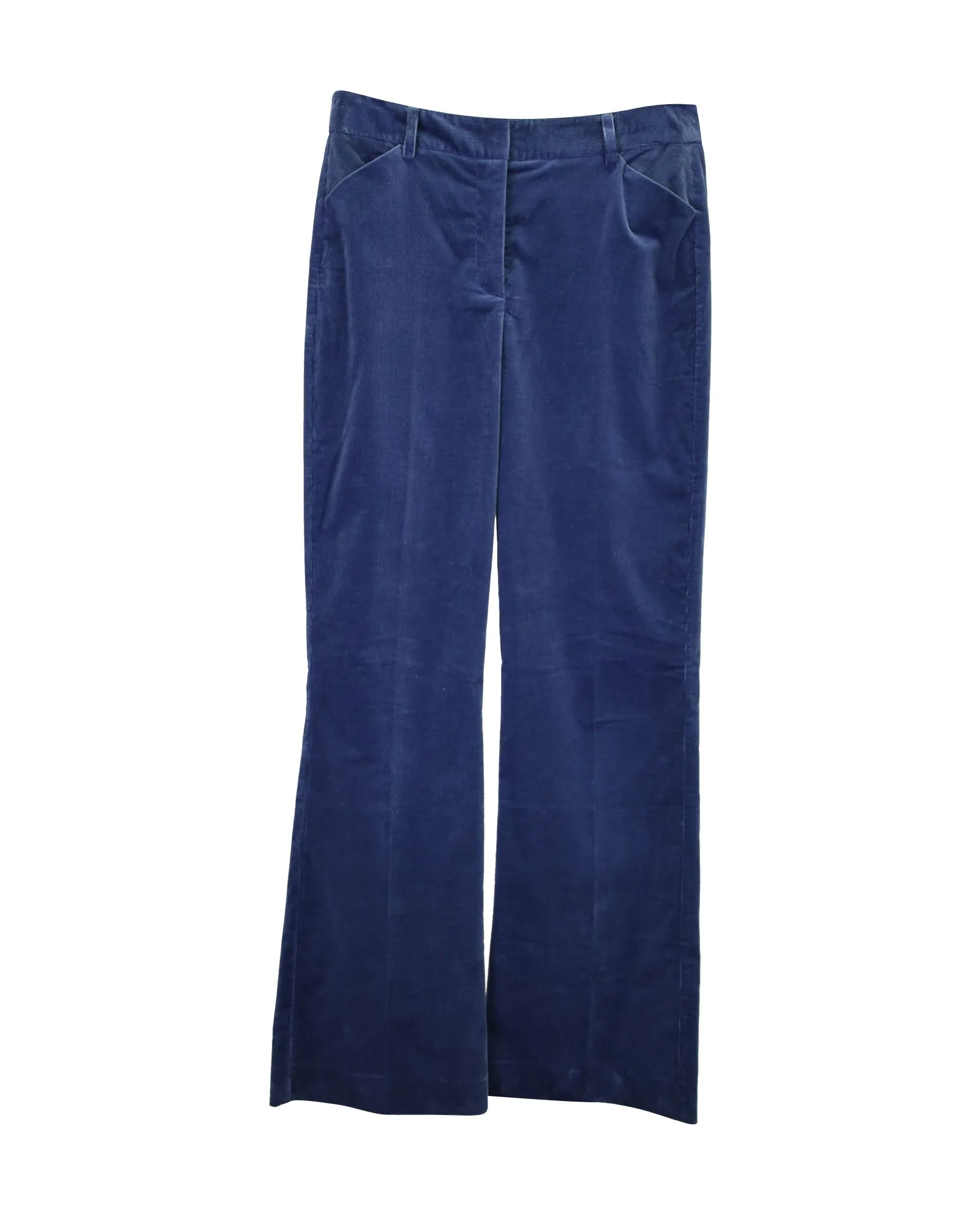 Iris & Ink Velvet Petrol Suit Set in Blue Cotton