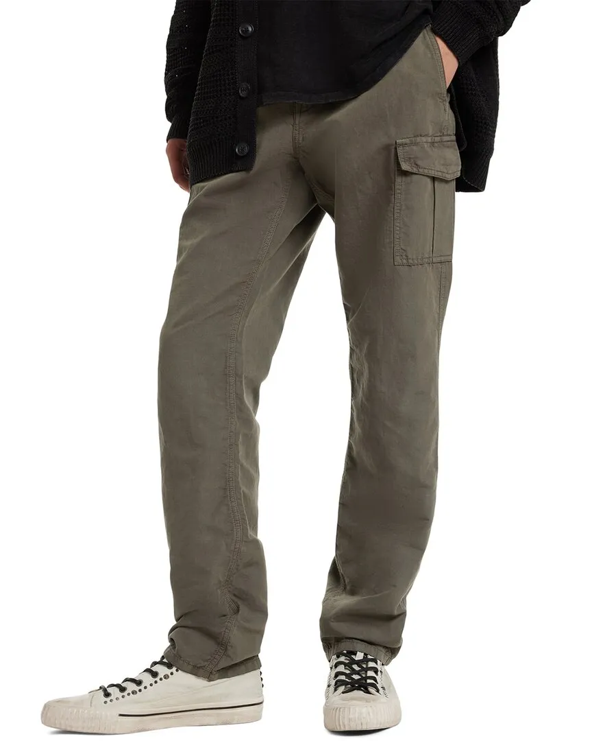 John Varvatos Craig Cargo Linen-Blend Pant