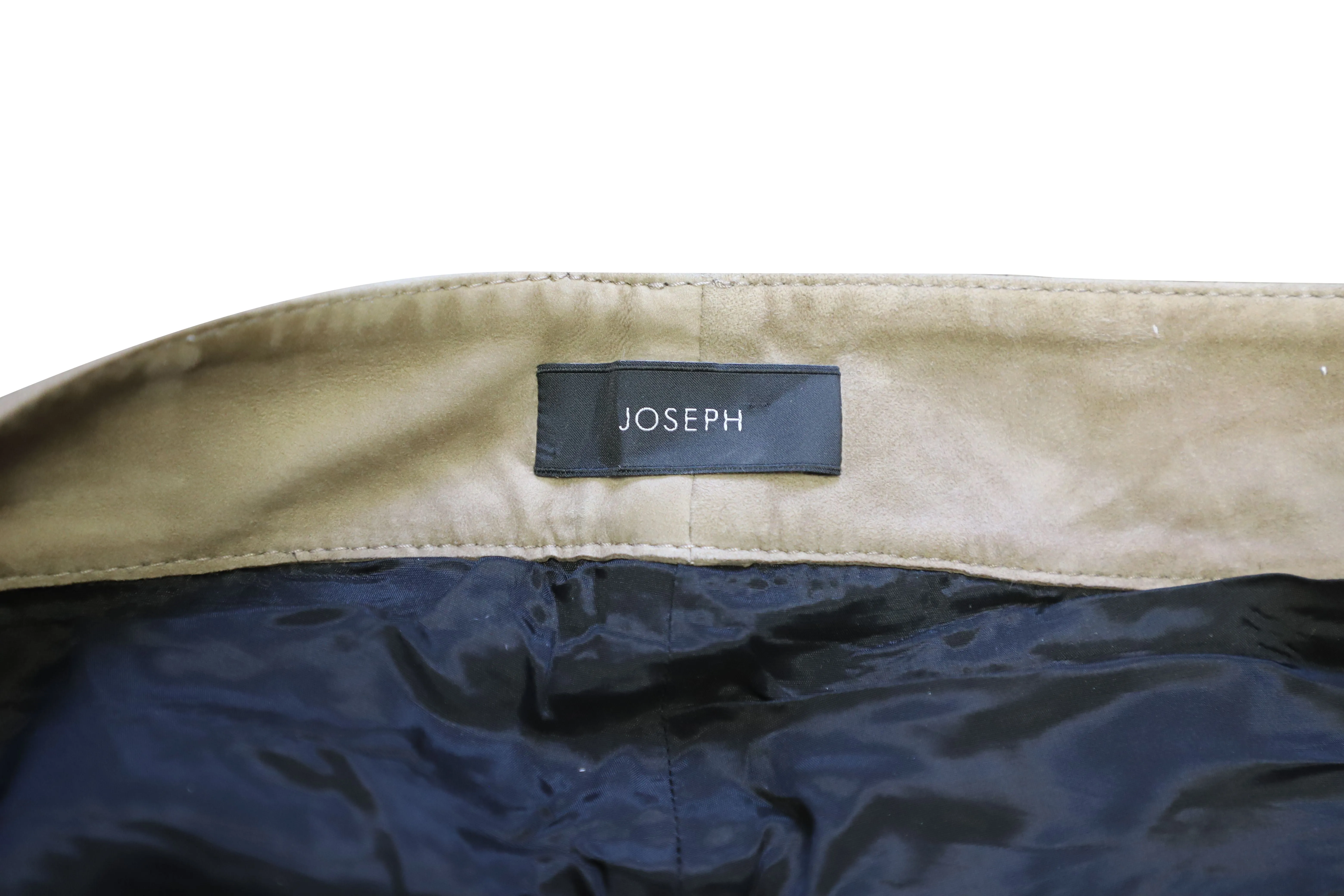 Joseph Suede Bellbottom Pants in Brown Lambskin