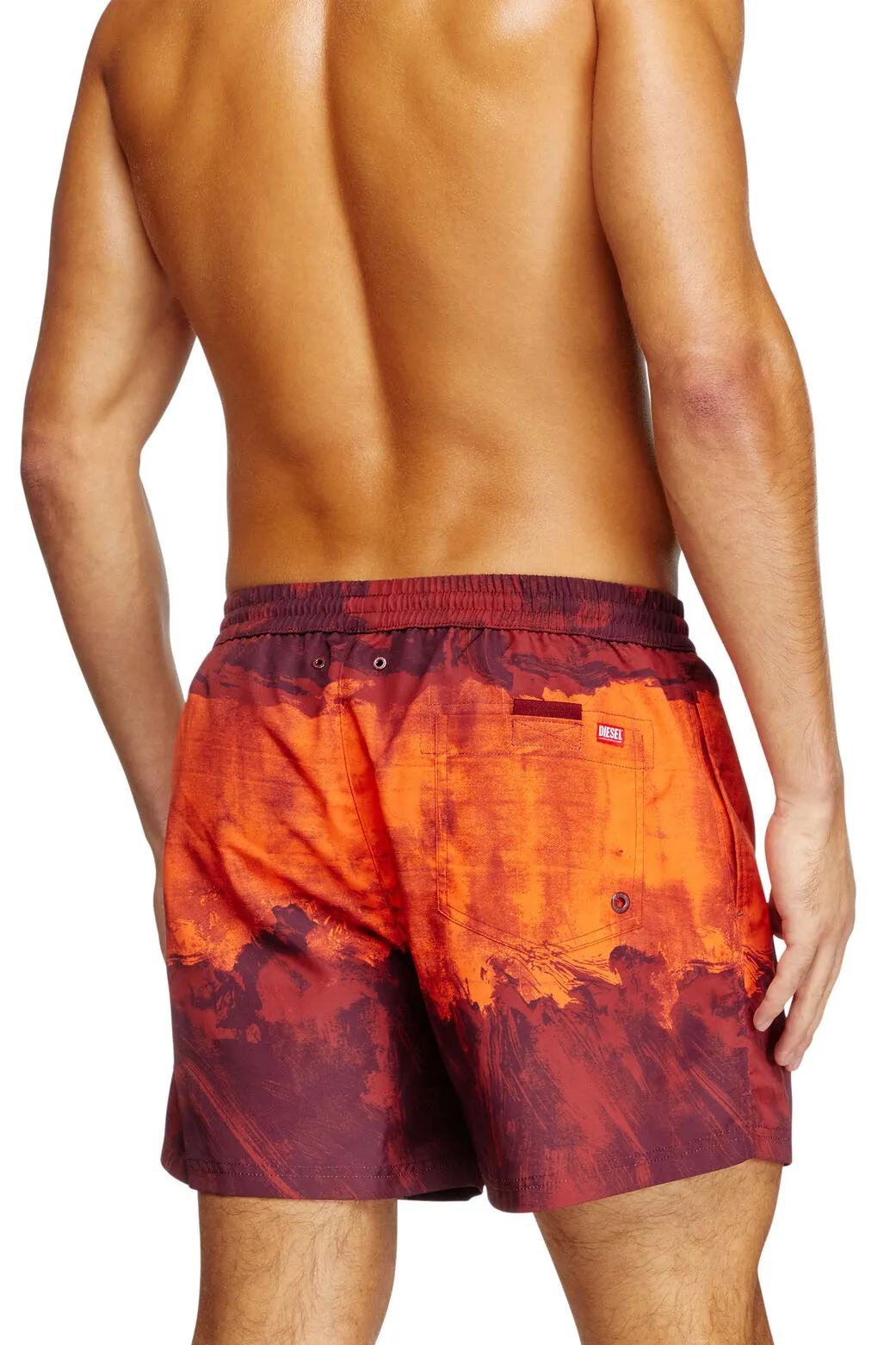 Ken-37-D-Pop Mid-length swim shorts with graphic print Red