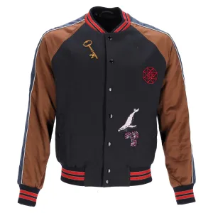 Lanvin Patched Varsity Jacket in Multicolor Wool