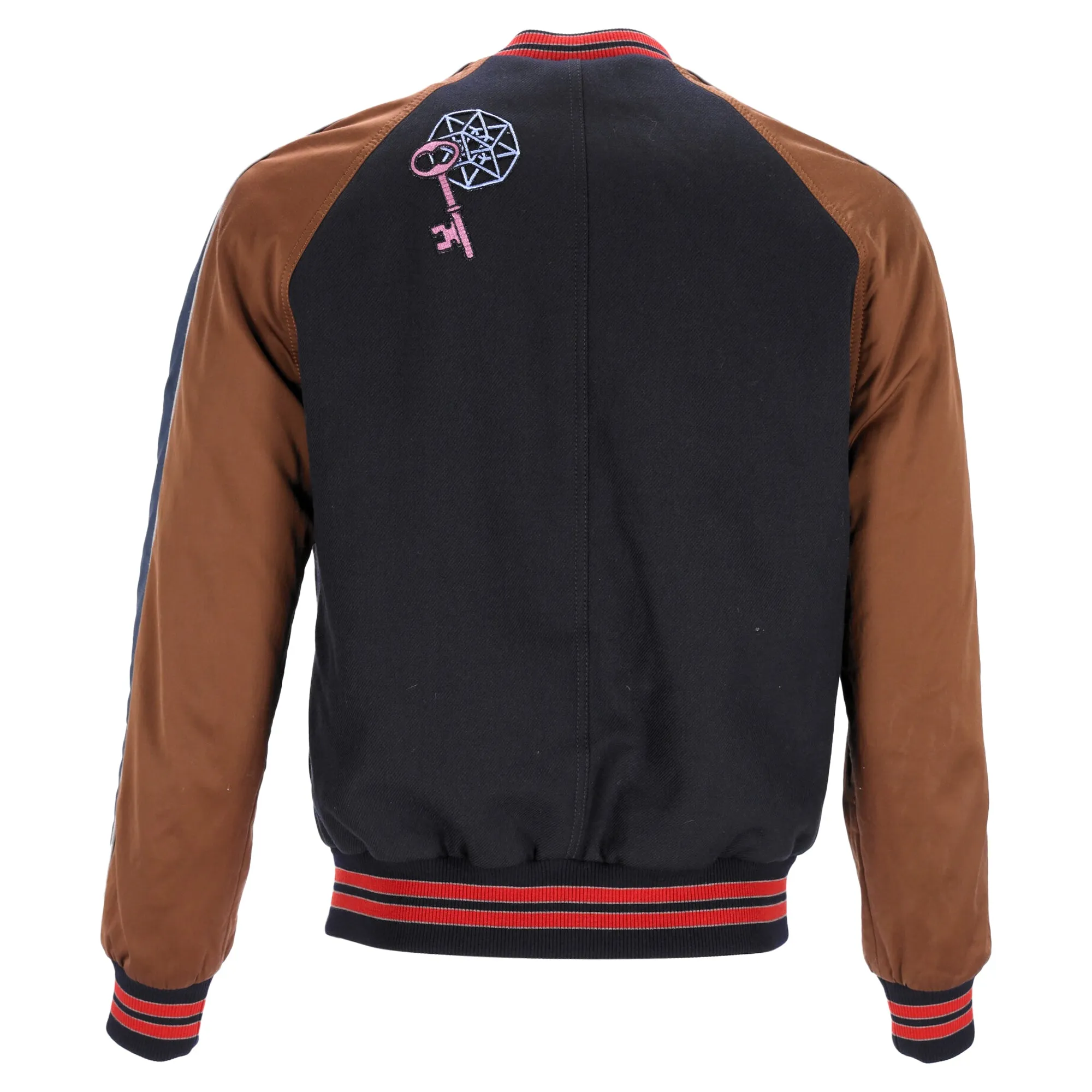 Lanvin Patched Varsity Jacket in Multicolor Wool