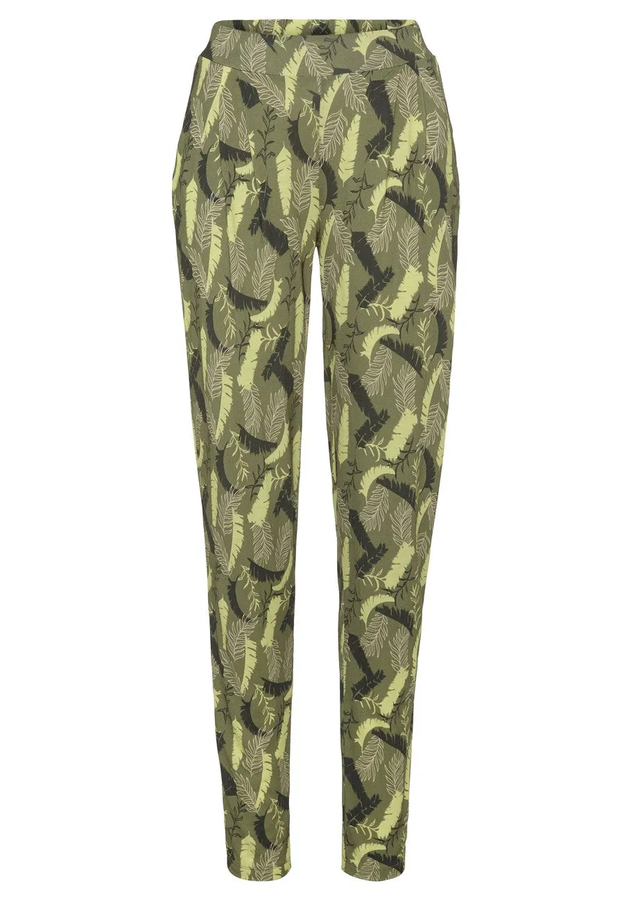 LASCANA Women's Patterned Straight Leg Pants