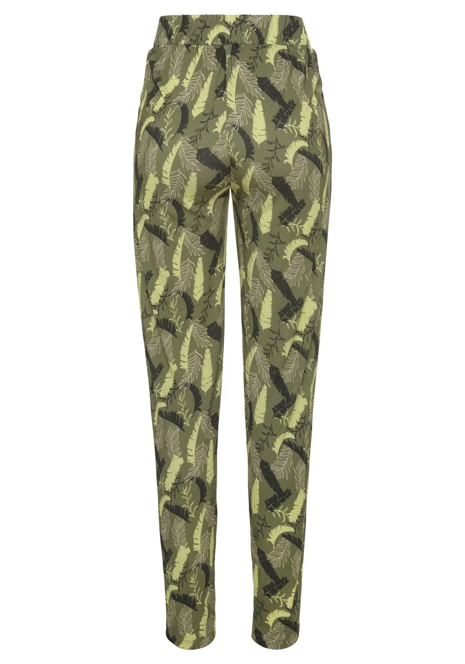 LASCANA Women's Patterned Straight Leg Pants