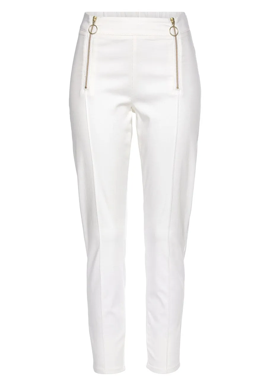 LASCANA Women's Zipper Detail Pants