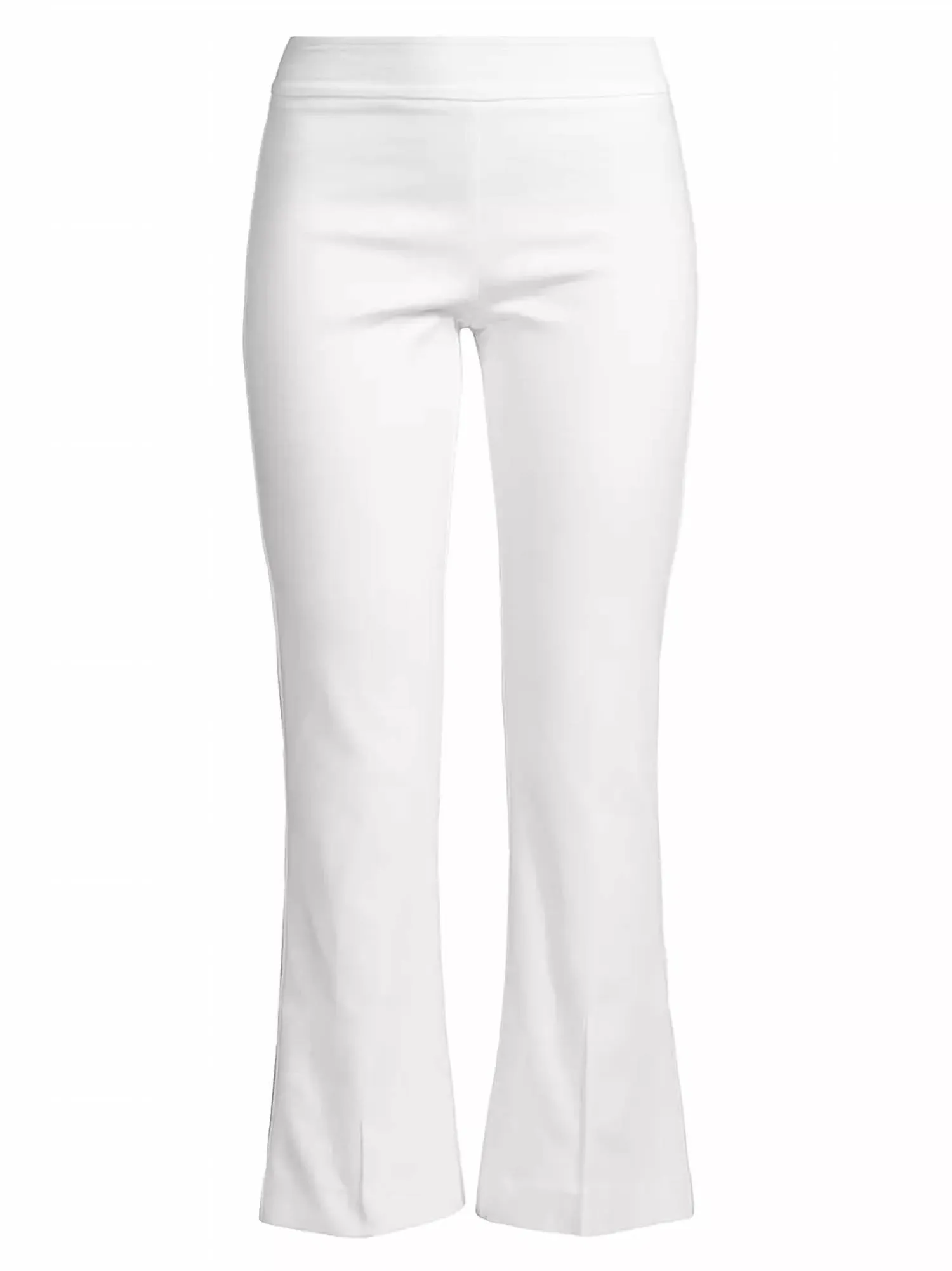 Leo Ponti Jersey Crop Flare Pants In Off-White