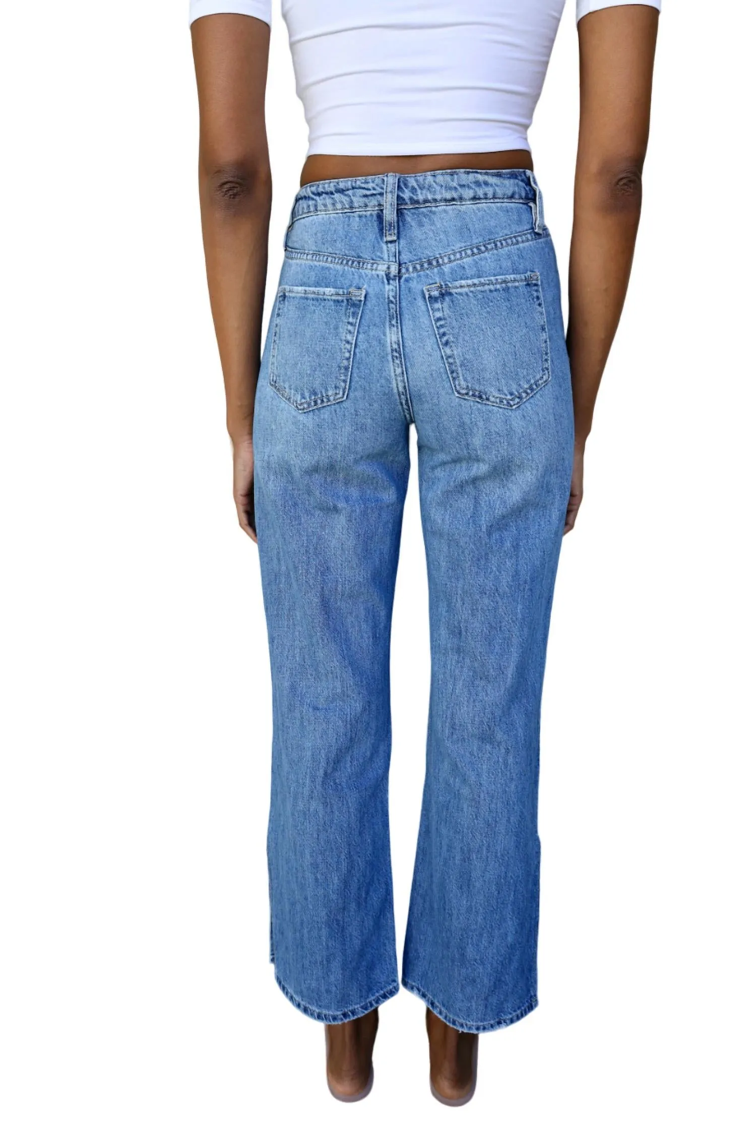 Lindsey Wide Leg Pants In Blue