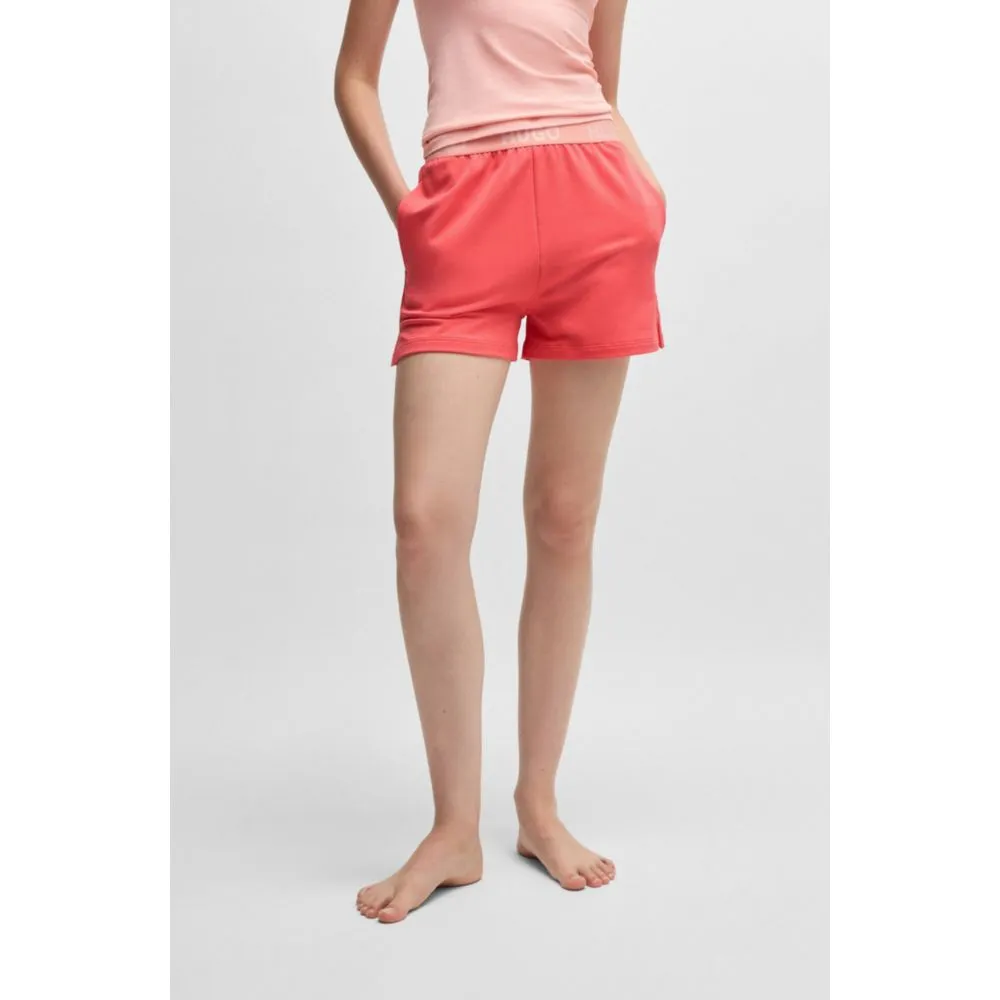Logo-waistband shorts in terry