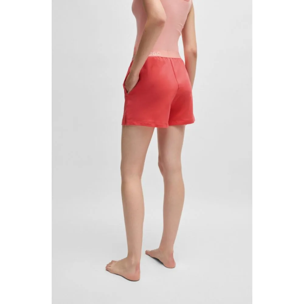Logo-waistband shorts in terry