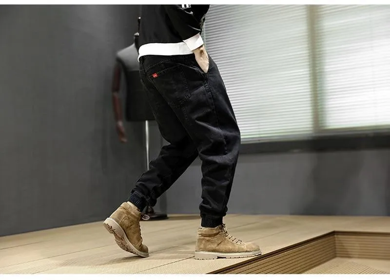 Loose Denim Cargo Pants For Men