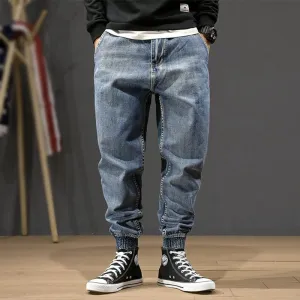Loose Denim Cargo Pants For Men