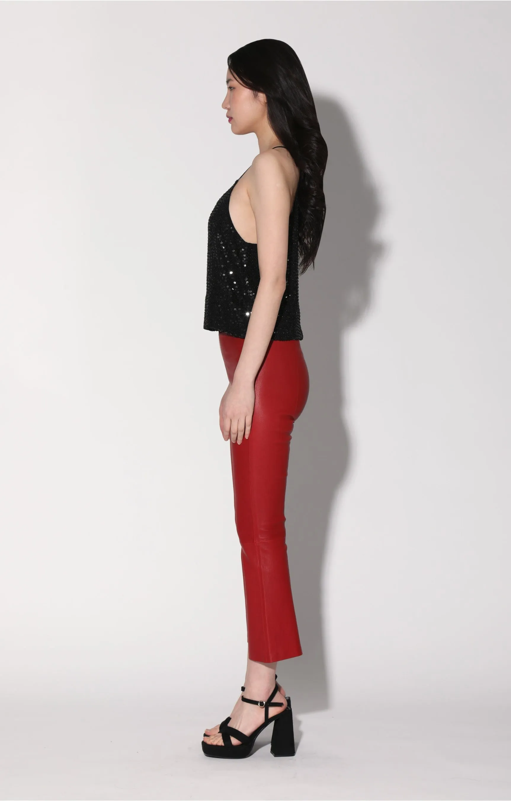 Lori Pant, Red - Leather