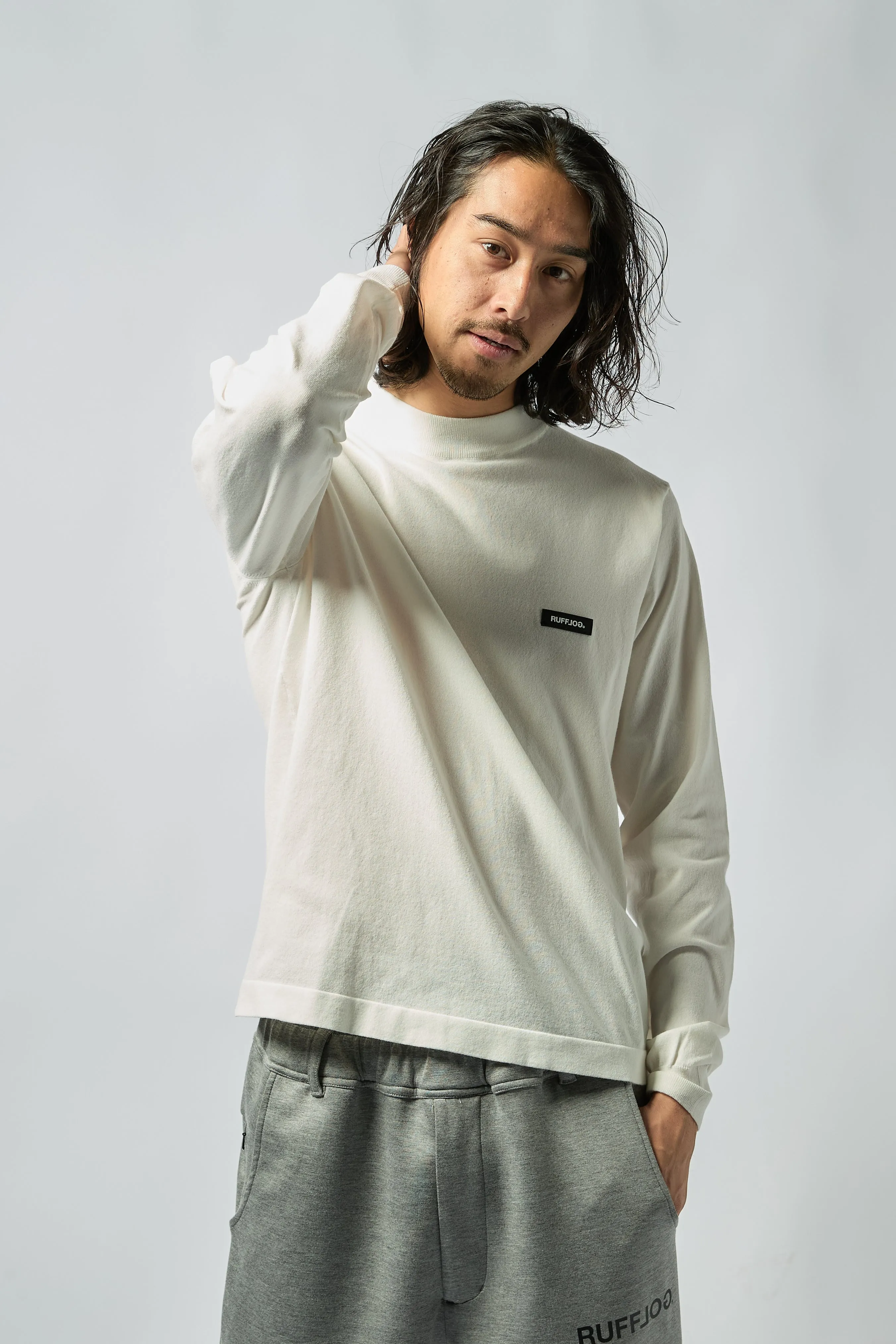 L/S MULTIWAY LIGHT MESH SHIRTS WHITE
